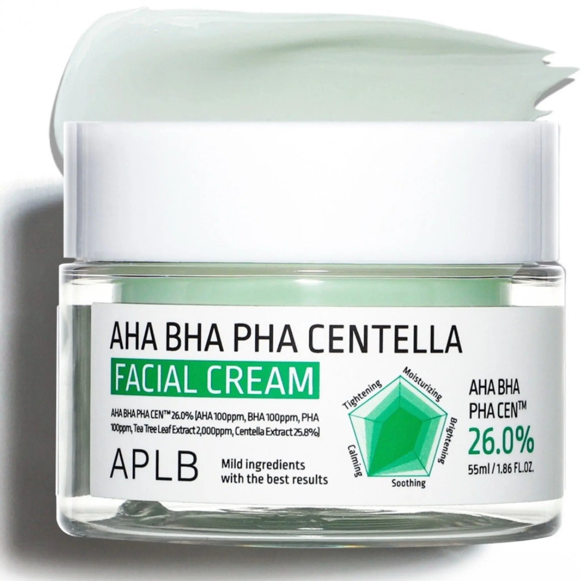 APLB - AHA BHA PHA Centella Facial Cream 55mL APLB