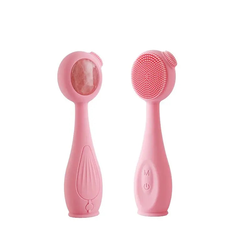 WANDERSHOP Silicone Gemstone Vibration Heating Facial WanderShop