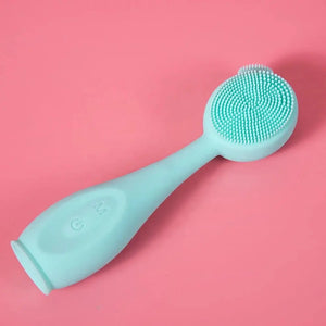 WANDERSHOP - Silicone Gemstone Vibration Heating Facial Brush WanderShop