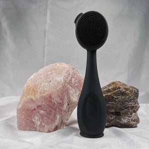 WANDERSHOP - Silicone Gemstone Vibration Heating Facial Brush WanderShop